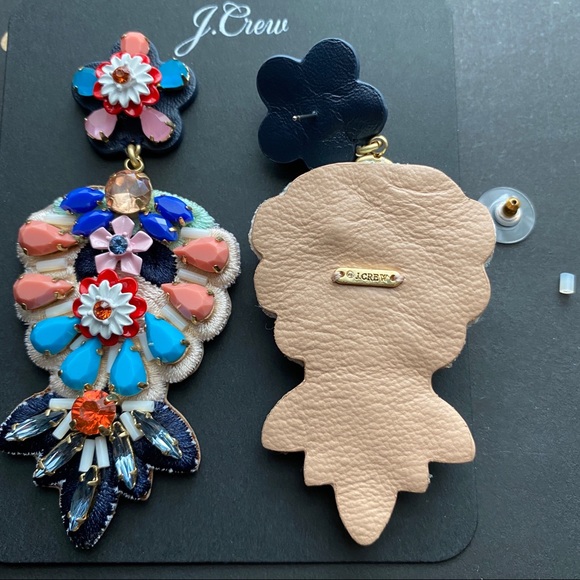 J. Crew Embroidered leather-backed earrings - Picture 6 of 8